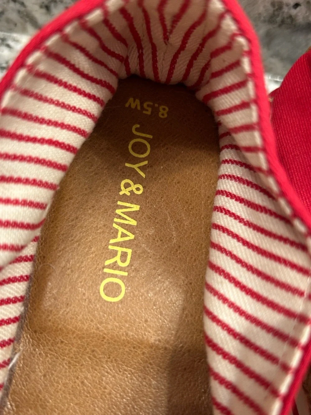 Joy and Mario Red Canvas Espadrilles Size 8.5